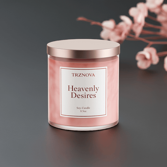 Heavenly Desires - Marble Candle 8.5oz - TRZNOVA - Scented Candle