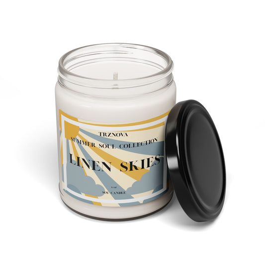 Linen Skies Scented Soy Candle - 9oz - TRZNOVA - Home Decor