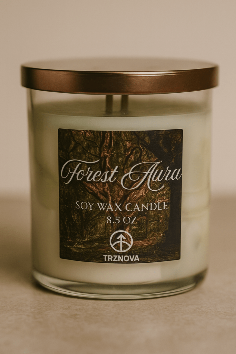 Forest Aura Soy Candle 8.5oz - TRZNOVA - Scented Candle