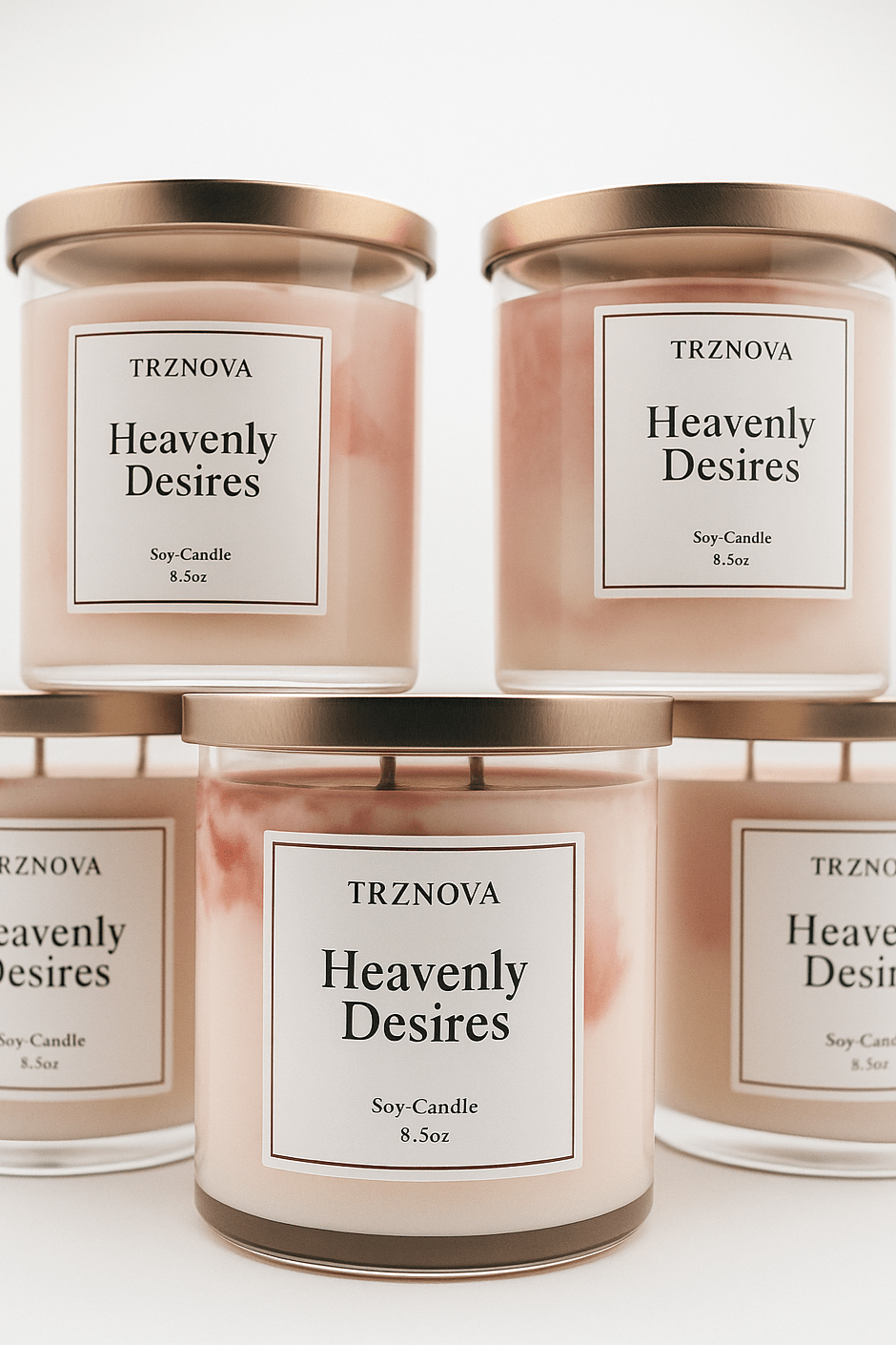 Heavenly Desires - Marble Candle 8.5oz - TRZNOVA - Scented Candle
