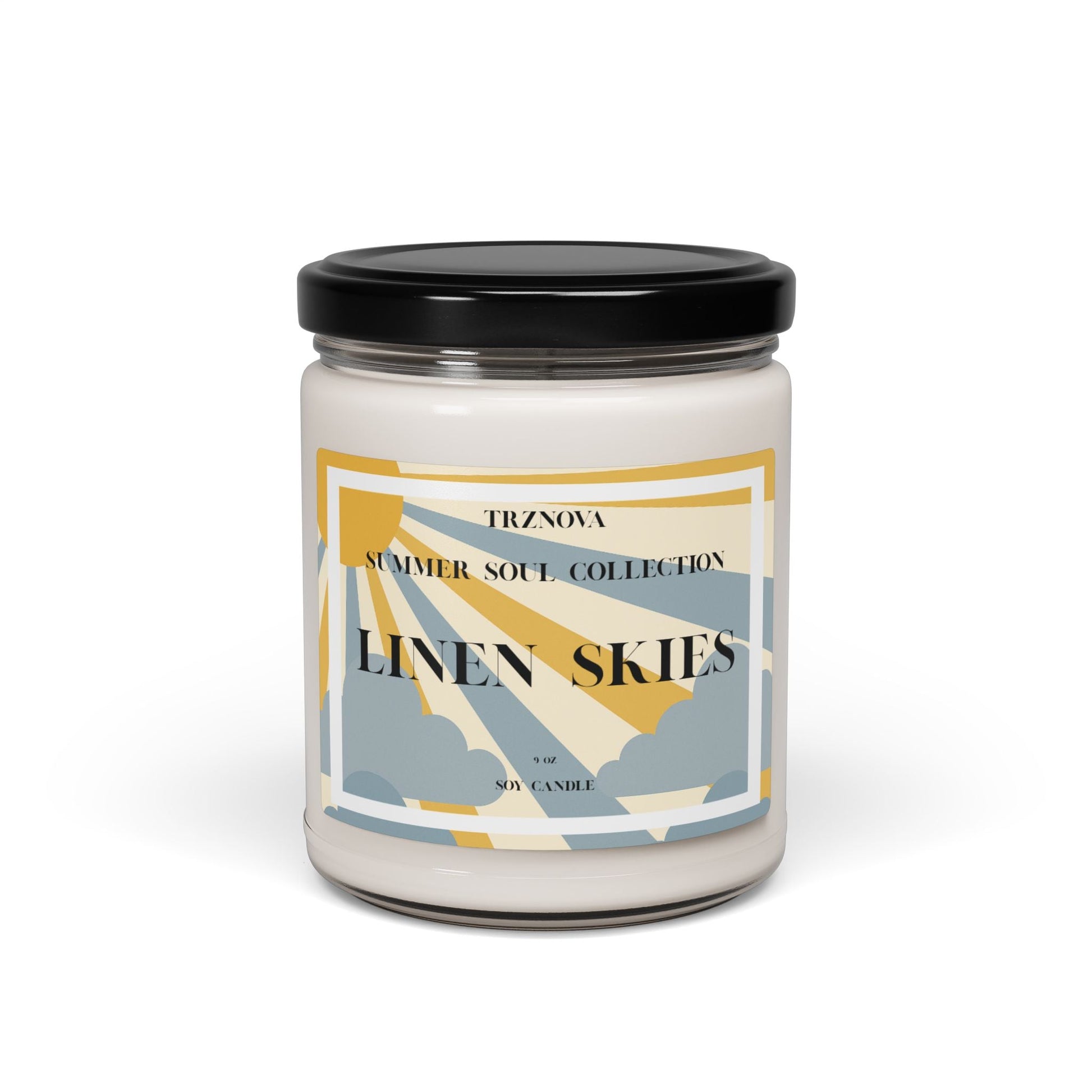 Linen Skies Scented Soy Candle - 9oz - TRZNOVA - Home Decor