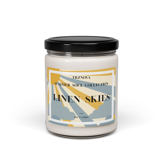 Linen Skies Scented Soy Candle - 9oz - TRZNOVA - Home Decor