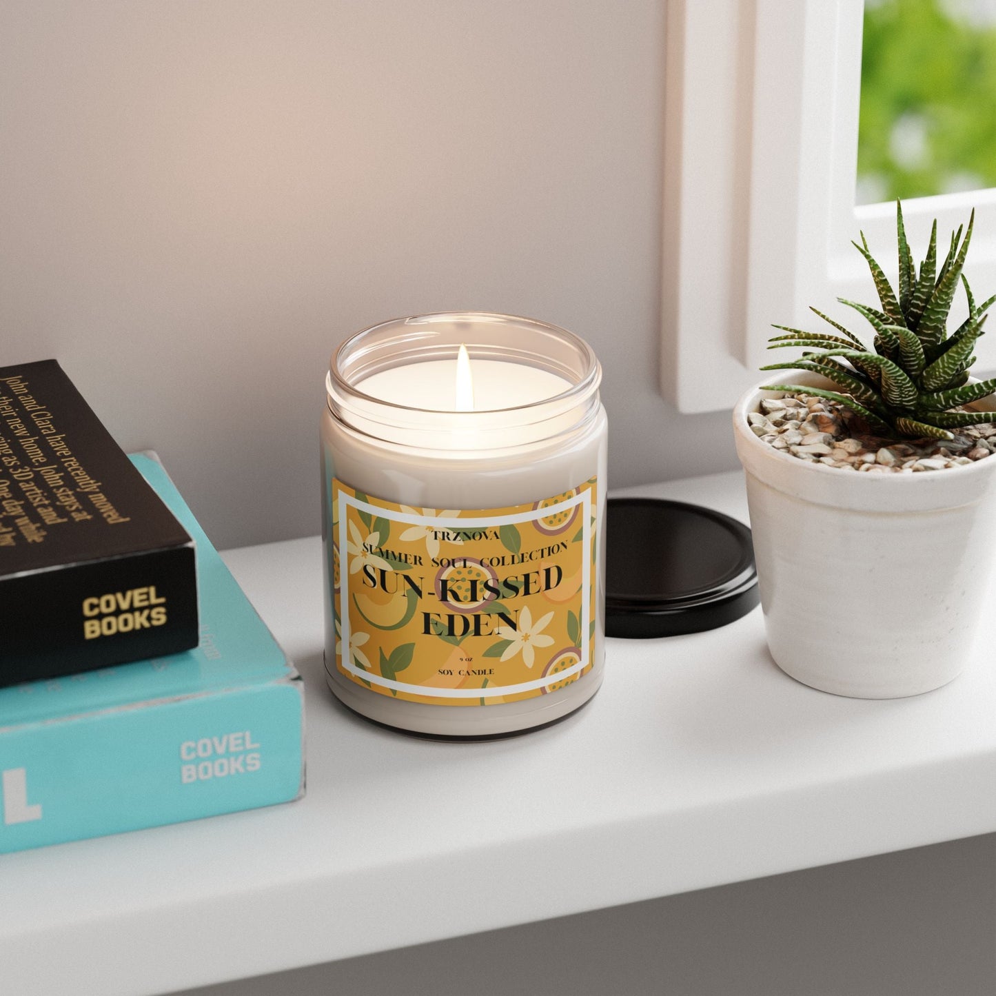 Sun - Kissed Eden Scented Soy Candle - 9oz - TRZNOVA - Home Decor