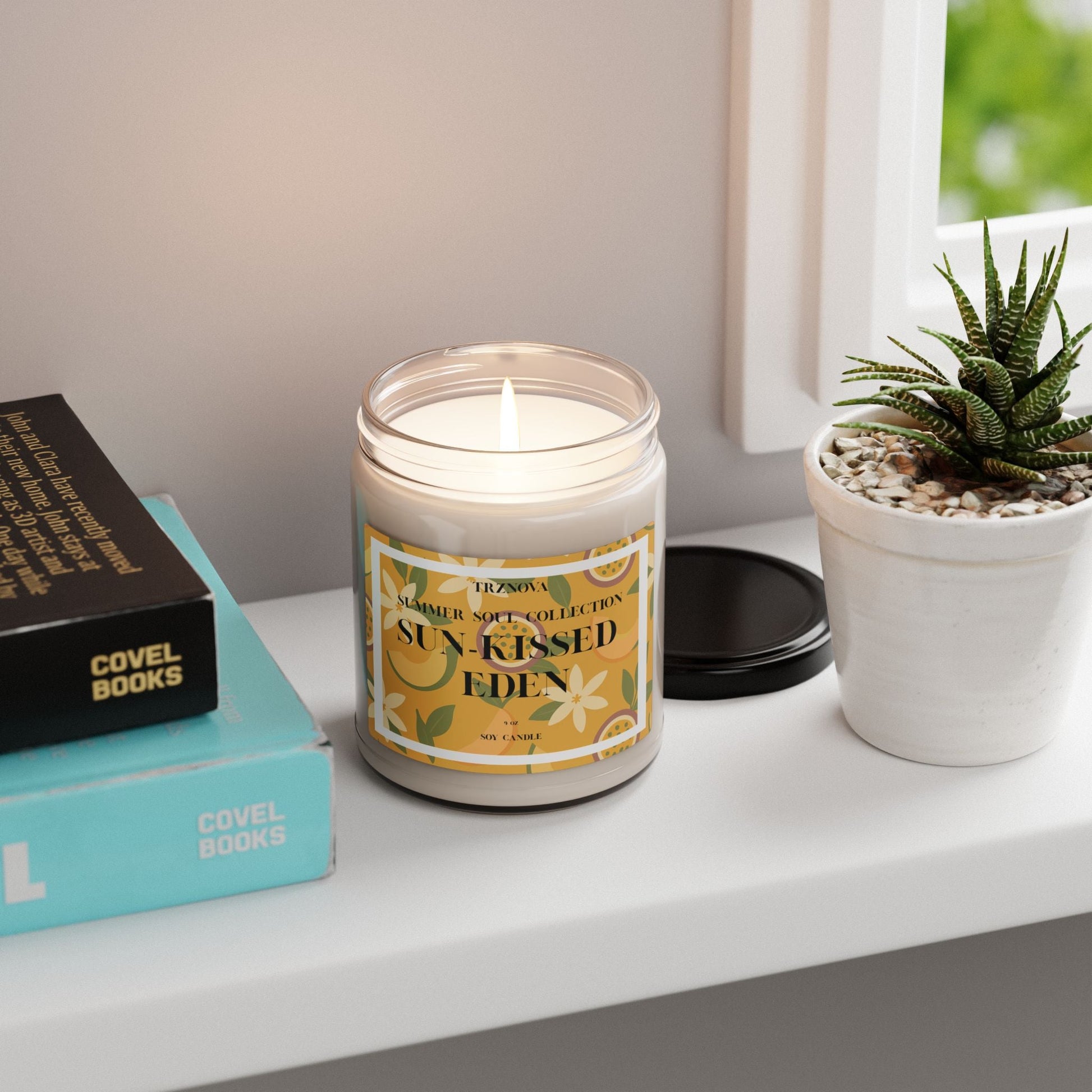 Sun - Kissed Eden Scented Soy Candle - 9oz - TRZNOVA - Home Decor